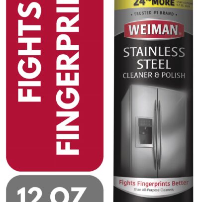 Weiman Stainless Steel Cleaner & Polish Spray for Kitchen and Home Appliances, 12 oz, Floral Scent